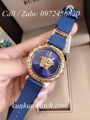 Đồng Hồ Nữ Versace Palazzo Empire Greca - Dây Da Xanh - 37mm