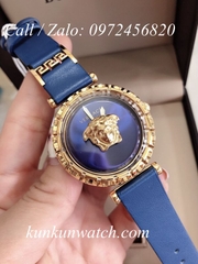 Đồng Hồ Nữ Versace Palazzo Empire Greca - Dây Da Xanh - 37mm