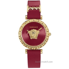 Đồng Hồ Nữ Versace Palazzo Empire Greca - Dây Da Đỏ - 37mm