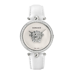 Đồng Hồ Nữ Versace Palazzo Empire - Dây Da Trắng Vỏ Bạc - 39mm