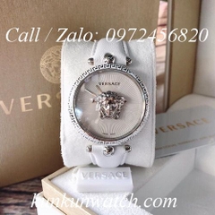 Đồng Hồ Nữ Versace Palazzo Empire - Dây Da Trắng Vỏ Bạc - 39mm