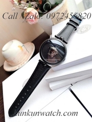 Đồng Hồ Nữ Versace Palazzo Empire - Dây Da Đen Vỏ Đen - 39mm