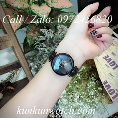 Đồng Hồ Nữ Versace Palazzo Empire - Dây Da Đen Vỏ Đen - 39mm