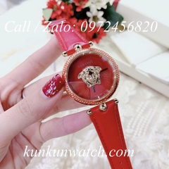 Đồng Hồ Nữ Versace Palazzo Empire - Dây Da Đỏ Vỏ Vàng - 39mm