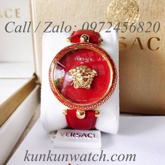Đồng Hồ Nữ Versace Palazzo Empire - Dây Da Đỏ Vỏ Vàng - 39mm