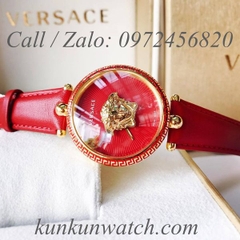 Đồng Hồ Nữ Versace Palazzo Empire - Dây Da Đỏ Vỏ Vàng - 39mm