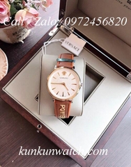 Đồng Hồ Nữ Versace V-Circle Manifesto Unified - Dây Da Nâu - 38mm