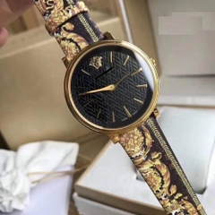Đồng Hồ Nữ Versace V-Circle Tribute - Dây Da Hoa Văn -  38mm