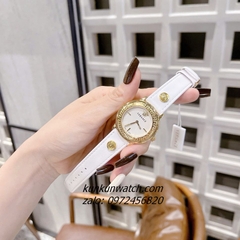 Đồng Hồ Nữ Versace V-Tribute Dây Da Trắng 36mm
