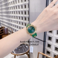Đồng Hồ Nữ Versace V-Tribute Dây Da Xanh Lá 36mm