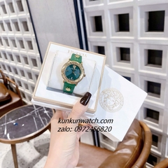 Đồng Hồ Nữ Versace V-Tribute Dây Da Xanh Lá 36mm