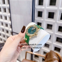 Đồng Hồ Nữ Versace V-Tribute Dây Da Xanh Lá 36mm