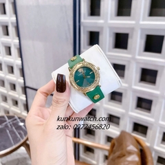 Đồng Hồ Nữ Versace V-Tribute Dây Da Xanh Lá 36mm
