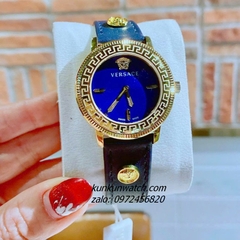 Đồng Hồ Nữ Versace V-Tribute Gold Dây Da Xanh Dương 36mm 1