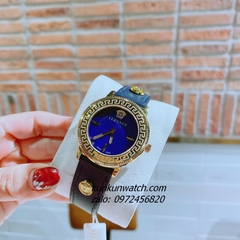 Đồng Hồ Nữ Versace V-Tribute Gold Dây Da Xanh Dương 36mm