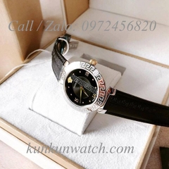 Đồng Hồ Nữ Versace Daphnis Nền Mặt Số Phá Cách - Đen Vỏ Bạc - 36mm