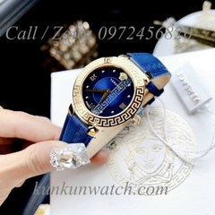 Đồng Hồ Nữ Versace Daphnis Nền Mặt Số Phá Cách - Xanh Vỏ Vàng - 36mm