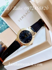 Đồng Hồ Nữ Versace Daphnis Nền Mặt Số Phá Cách - Đen Vỏ Vàng - 36mm