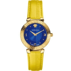 Đồng Hồ Nữ Versace Daphnis Nền Mặt Số Phá Cách - Vàng Mặt Xanh - 36mm