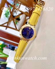 Đồng Hồ Nữ Versace Daphnis Nền Mặt Số Phá Cách - Vàng Mặt Xanh - 36mm