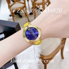 Đồng Hồ Nữ Versace Daphnis Nền Mặt Số Phá Cách - Vàng Mặt Xanh - 36mm