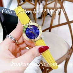 Đồng Hồ Nữ Versace Daphnis Nền Mặt Số Phá Cách - Vàng Mặt Xanh - 36mm