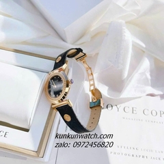 Đồng Hồ Nữ Versace Vanity Gold Dây Da Đen 35mm