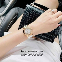 Đồng Hồ Nữ Versace Vanity Gold Dây Da Trắng 35mm