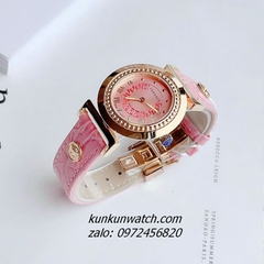 Đồng Hồ Nữ Versace Vanity Gold Dây Da Hồng 35mm