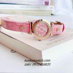 Đồng Hồ Nữ Versace Vanity Gold Dây Da Hồng 35mm