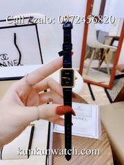 Đồng Hồ Nữ Chanel Boy Friend CNND012 - Dây Da Đen - Vỏ Vàng - 20 x 28mm