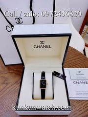 Đồng Hồ Nữ Chanel Boy Friend CNND012 - Dây Da Đen - Vỏ Vàng - 20 x 28mm
