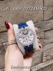 Đồng Hồ Nữ Royal Crown 3850 -  Dây Da Xanh Dương - 36mm