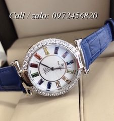 Đồng Hồ Nữ Royal Crown 4606 -  Dây Da Xanh Dương - 36mm