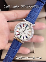 Đồng Hồ Nữ Royal Crown 4606 -  Dây Da Xanh Dương - 36mm