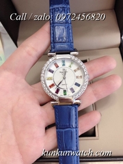 Đồng Hồ Nữ Royal Crown 4606 -  Dây Da Xanh Dương - 36mm