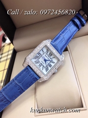 Đồng Hồ Nữ Royal Crown 6104 -  Dây Da Xanh Dương - 34mm