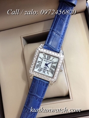 Đồng Hồ Nữ Royal Crown 6104 -  Dây Da Xanh Dương - 34mm