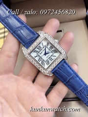 Đồng Hồ Nữ Royal Crown 6104 -  Dây Da Xanh Dương - 34mm