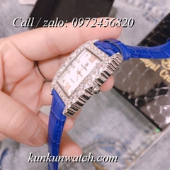 Đồng Hồ Nữ Royal Crown 6111 -  Dây Da Xanh Dương - 30mm x 34mm