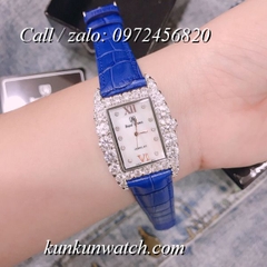 Đồng Hồ Nữ Royal Crown 6111 -  Dây Da Xanh Dương - 30mm x 34mm