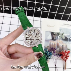 Đồng Hồ Nữ Royal Crown 3850 -  Dây Da Xanh Lá - 36mm