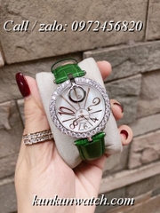 Đồng Hồ Nữ Royal Crown 3850 -  Dây Da Xanh Lá - 36mm