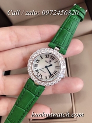 Đồng Hồ Nữ Royal Crown 6305 -  Dây Da Xanh Lá - 30mm
