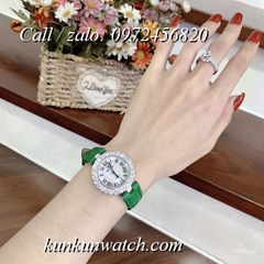 Đồng Hồ Nữ Royal Crown 6305 -  Dây Da Xanh Lá - 30mm