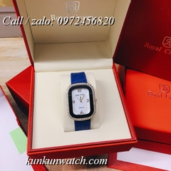 Đồng Hồ Nữ Royal Crown 3771 -  Dây Da Xanh - 34 x 45mm