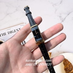 Đồng Hồ Nữ Yves Saint Laurent Vỏ Gold 2 Kim Dây Da 15 x 40mm