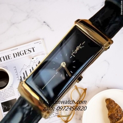 Đồng Hồ Nữ Yves Saint Laurent Vỏ Gold 2 Kim Dây Da 15 x 40mm