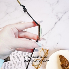 Đồng Hồ Nữ Yves Saint Laurent Vỏ Gold 2 Kim Dây Da 15 x 40mm