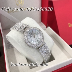 Đồng Hồ Nữ Royal Crown 2607 -  Dây Gắn Đá Vỏ Bạc - 32mm